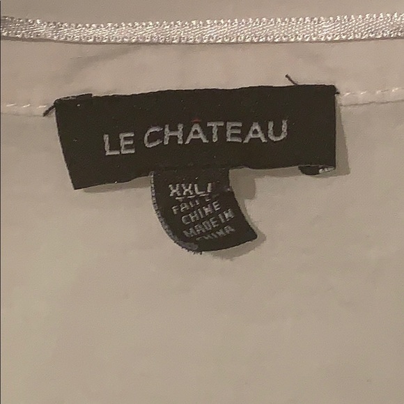 Le Chateau white button-down utility blouse - Picture 3 of 5